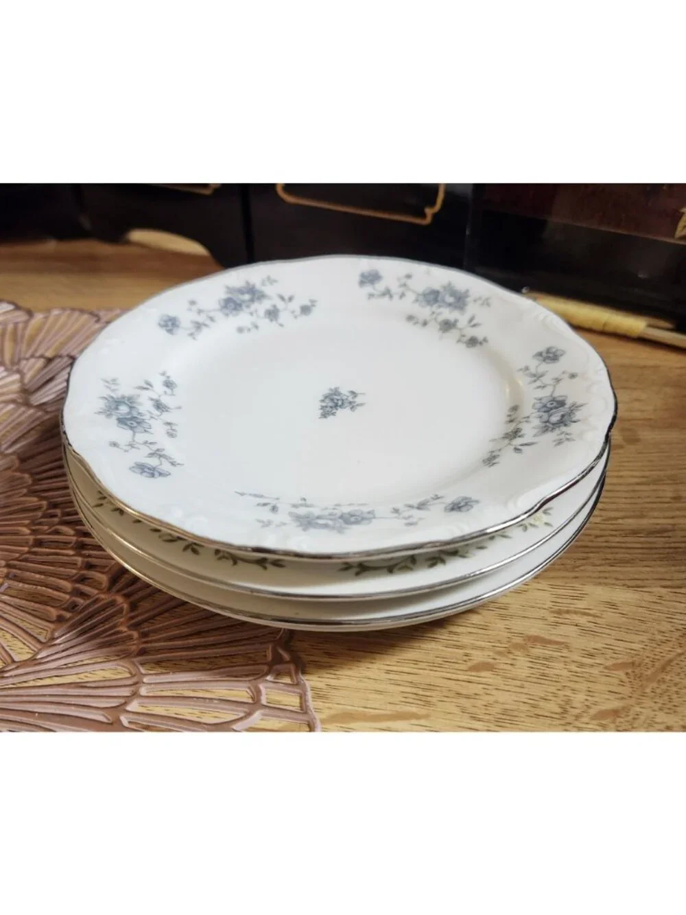 Mismatched Floral Cake Plates ~6.25